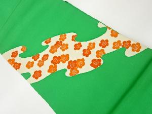 塩瀬梅に抽象模様刺繍名古屋帯